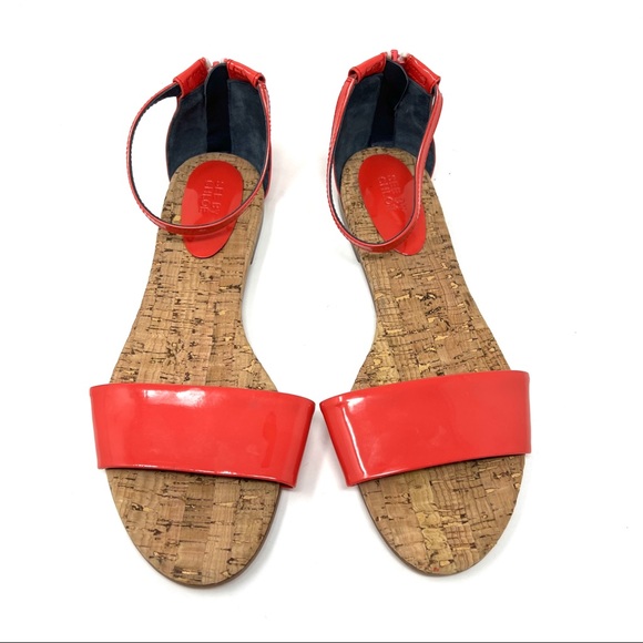 See By Chloe Patent Leather Peach Orange Summer Sandals - Picture 6 of 10